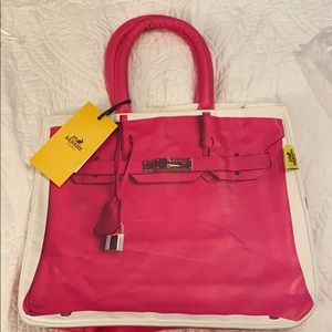 Birkin printed tote bag